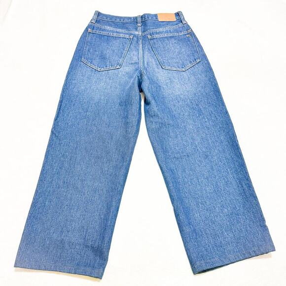 Madewell Baggy Straight Dark Wash Denim Jeans Wide Leg Size 26 NH643 - Picture 3 of 9